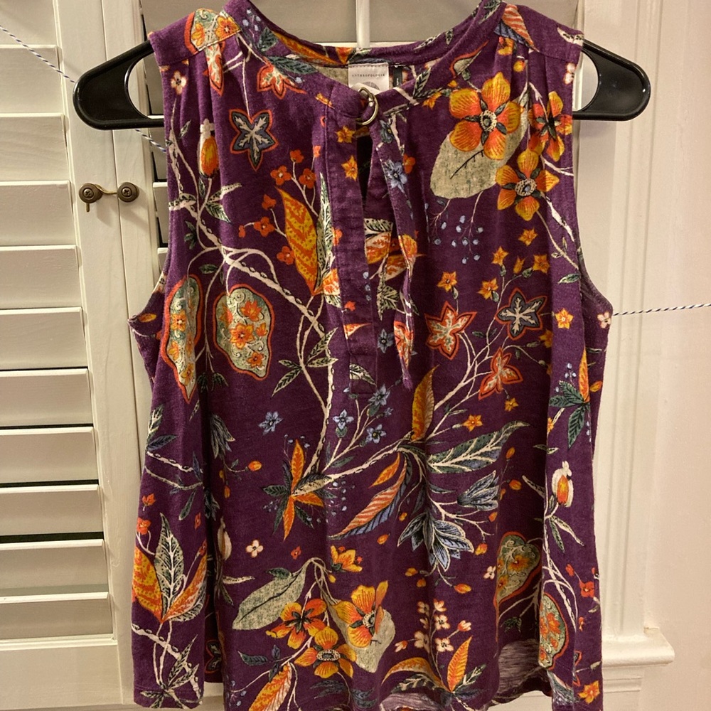 Akemi + Kin Palawan Tie Neck Floral Tank Top